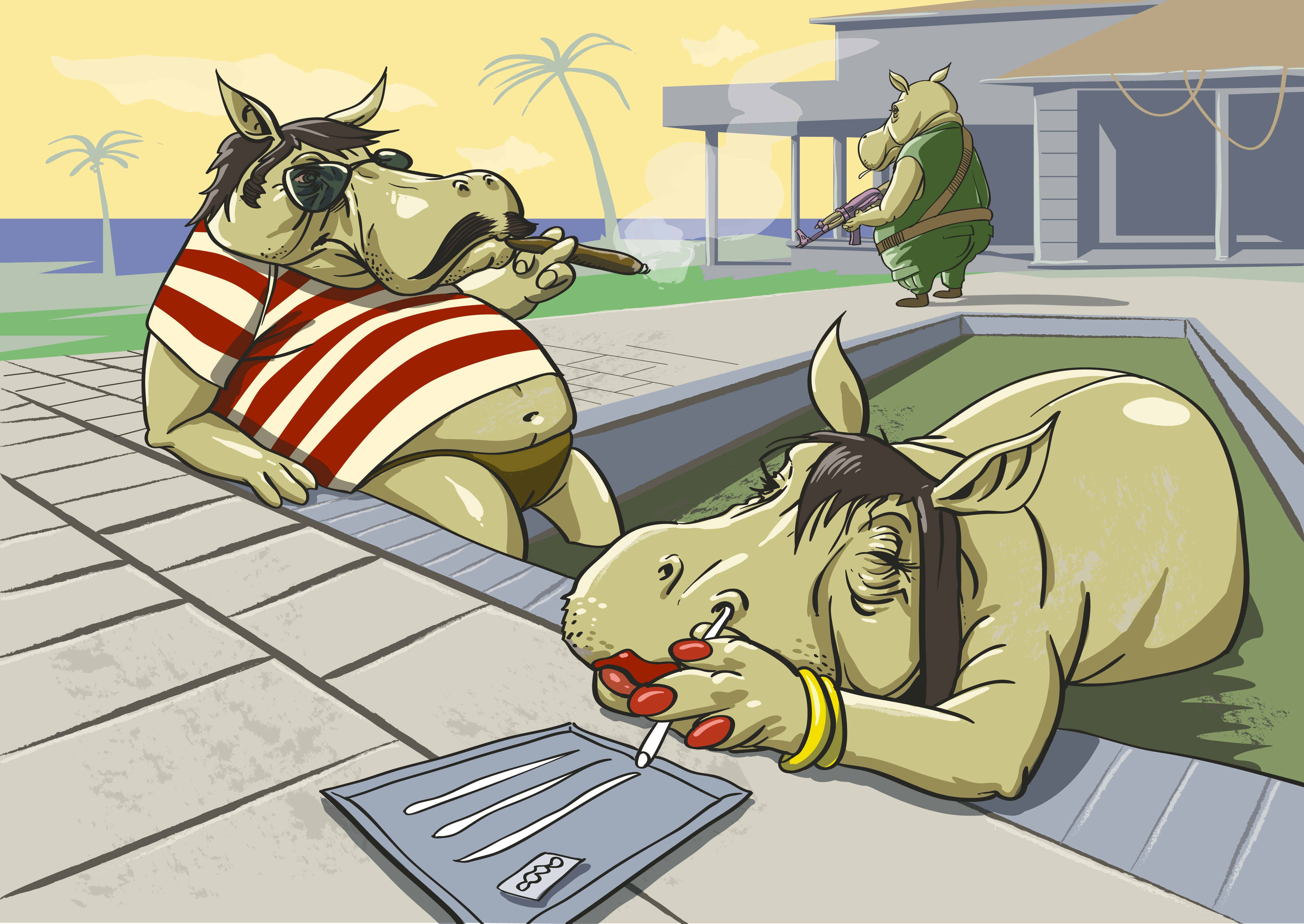 Escobars flodhester (ill.: Johannes Vaagland)