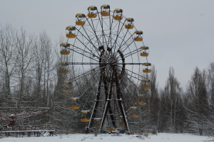 Det ikoniske parisarhjulet i atomspøkelsesbyen Pripjat, Tsjernobyl.