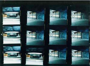 Marius Enghs del av kunstverket Ekkokammer: bilder av Arne Garborgs plass i Oslo i dag.